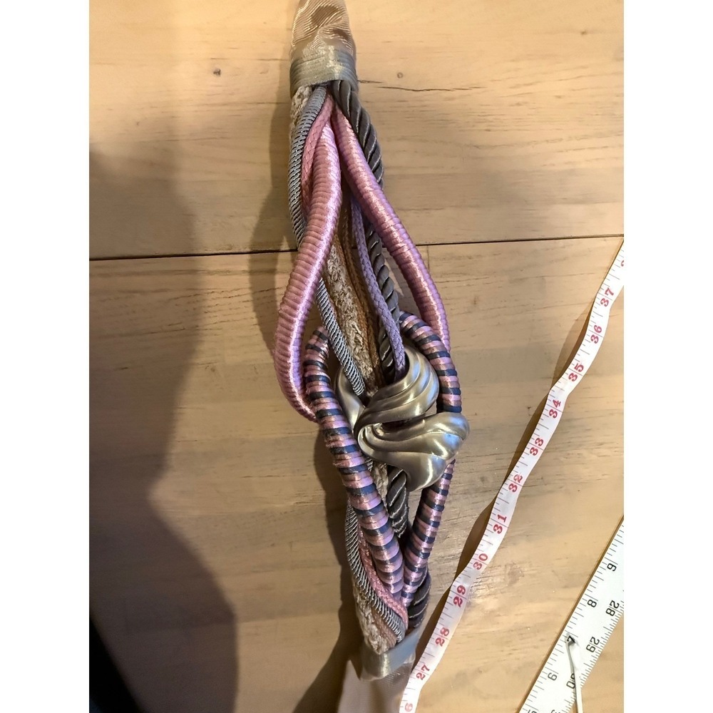 Vintage Statement Belt Bundle 4pc Snakeskin Leather Braided Rope Western Boho - Picture 12 of 16
